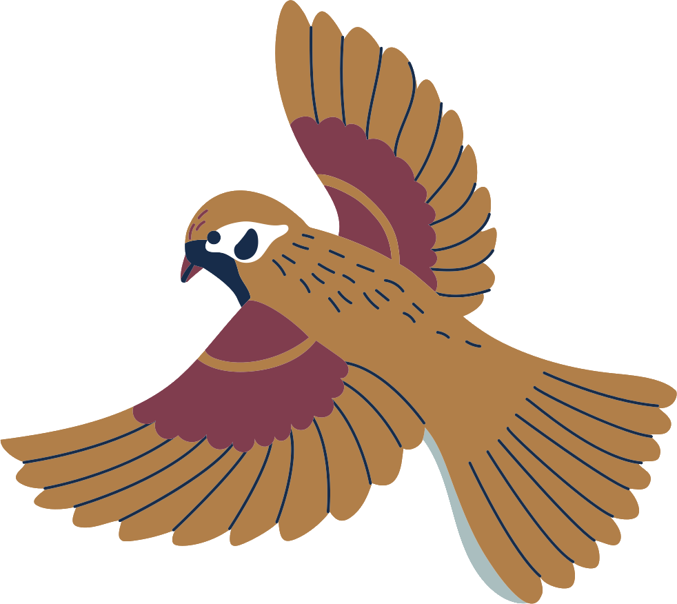 Illustration von Spatzen